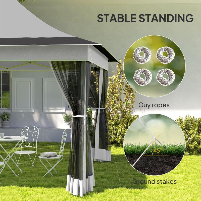 Hivvago 12x12 Pop Up Canopy Tent with Mesh image number 7