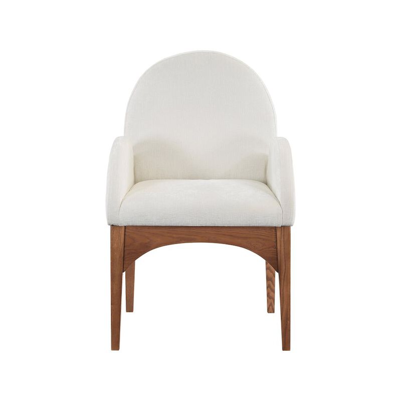 Meridian Furniture Waldorf Cream Chenille Fabric Dining Chair