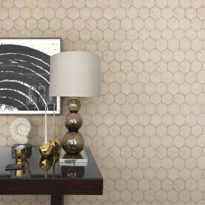 Starling Copper Honeycomb Wallpaper