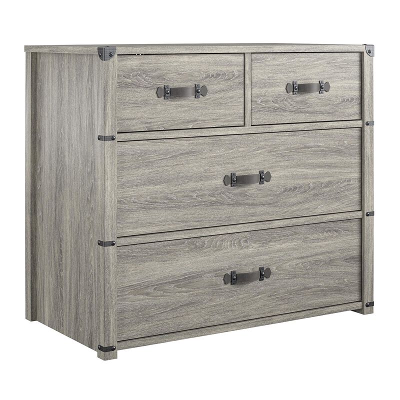 Nova 4 Drawer Storage Dresser - Grey Oak