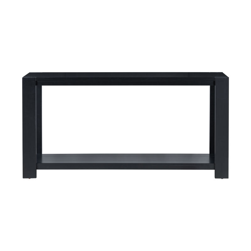 Merax Minimalist Console Table with Bottom Shelf