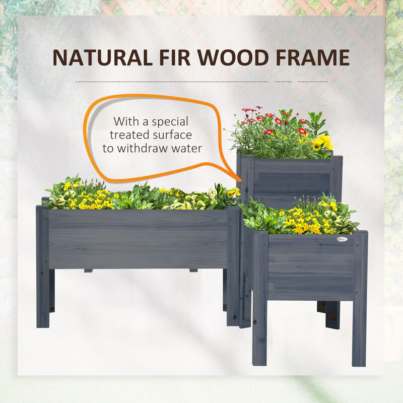 Hivvago 3-Piece Raised Garden Bed Set with Liner image number 5