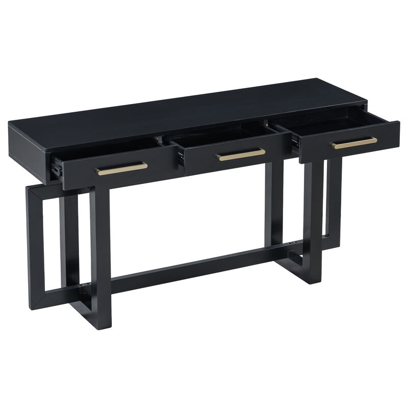 Merax Modern Console Table with Three Drawers