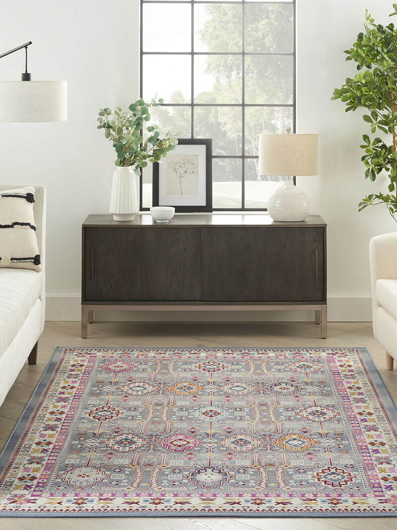 Vintage Kashan VKA05 Gray/Multicolor 4' x 6' Rug