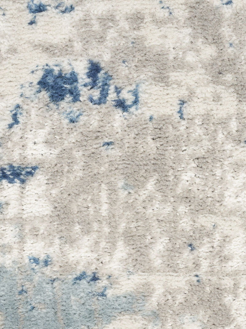 Quarry QUA01 Ivory/Gray/Blue 5'3" x Round Rug image number 5