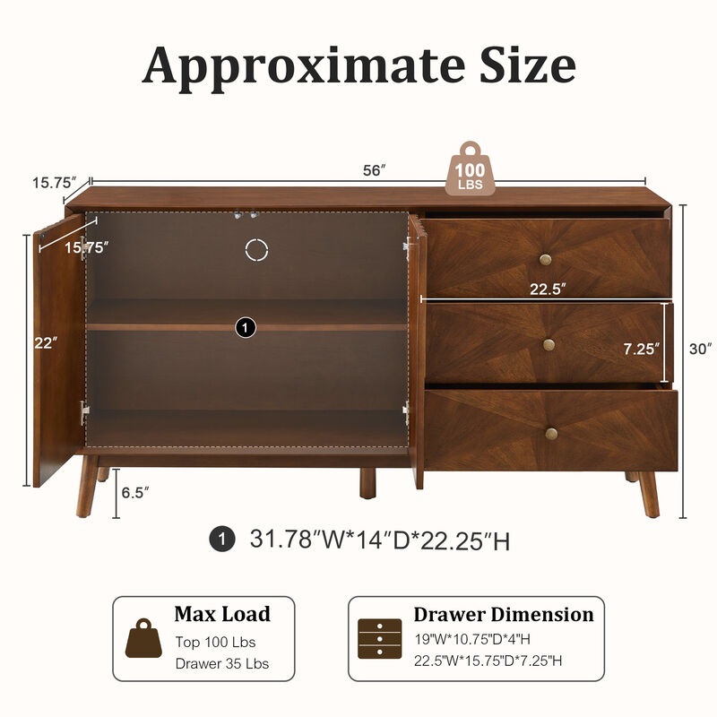 Zoplup Wooden Sideboard image number 7