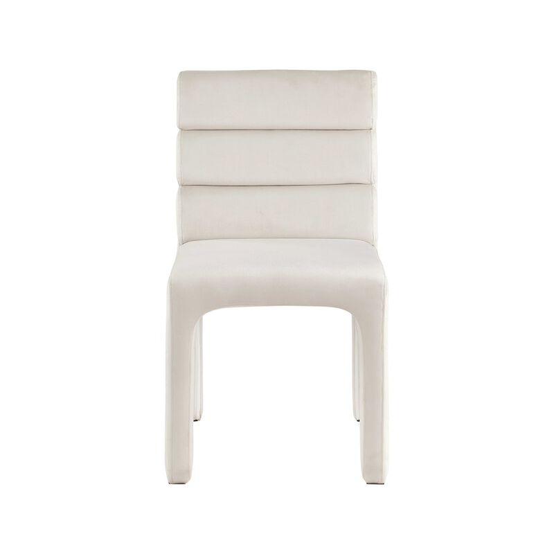 Meridian Furniture Kai Cream Velvet Dining Chair, Set of 2
