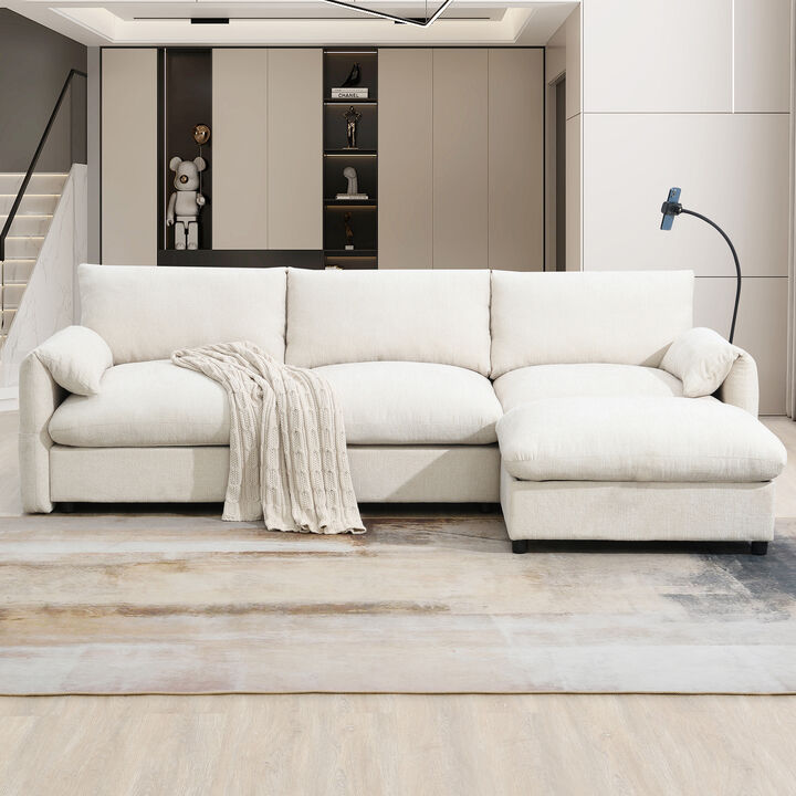 Faspil Comfy L-Shaped Sectional Sofa