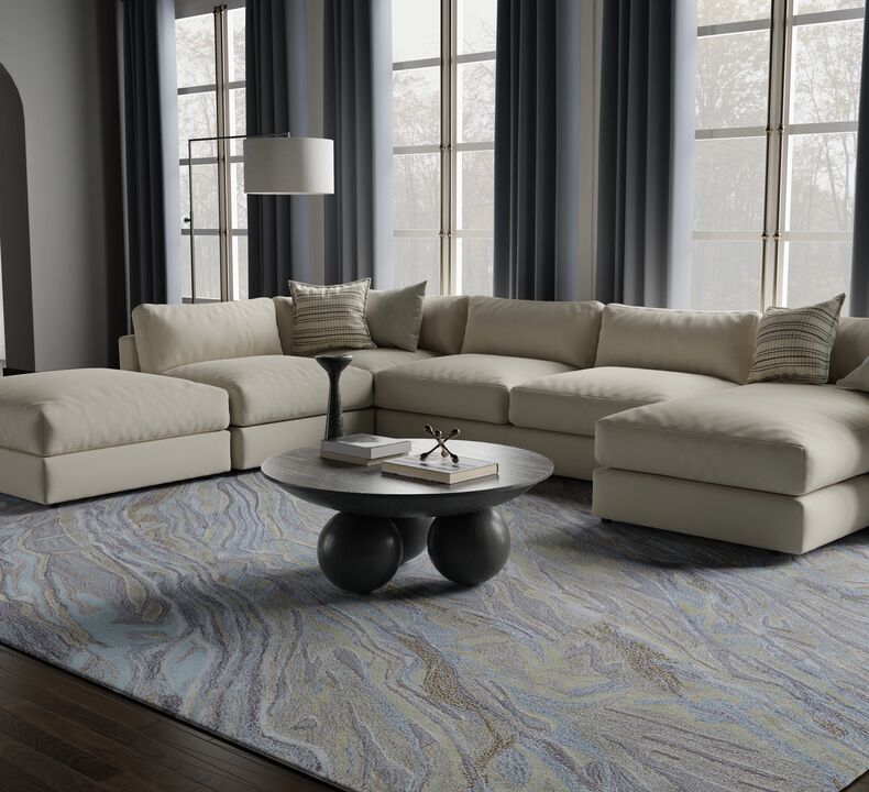 Kawai 8982F Green/Multi 4' x 6' Rug