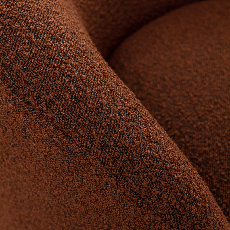 Everitte 34" W Upholstered Boucle Swivel Barrel Chair image number 6