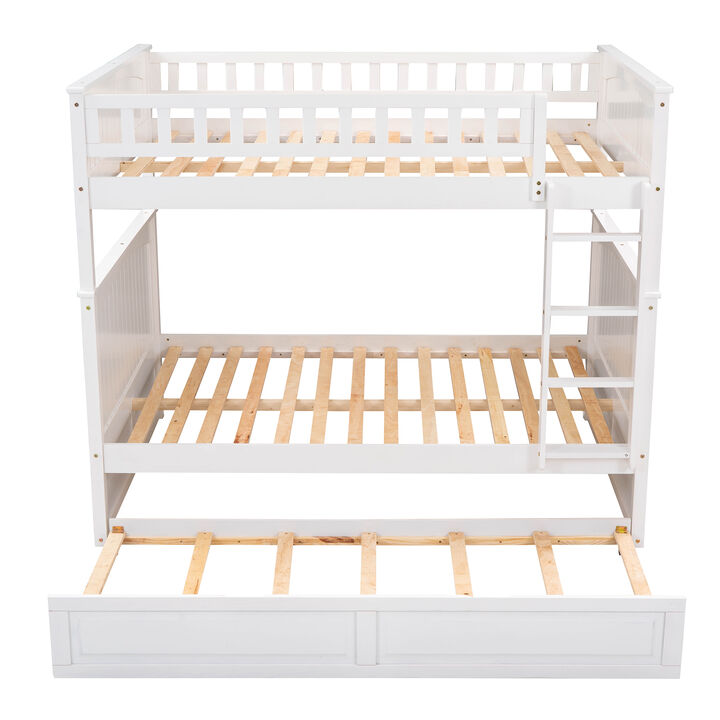 Merax Full Bunk Bed with Twin Size Trundle
