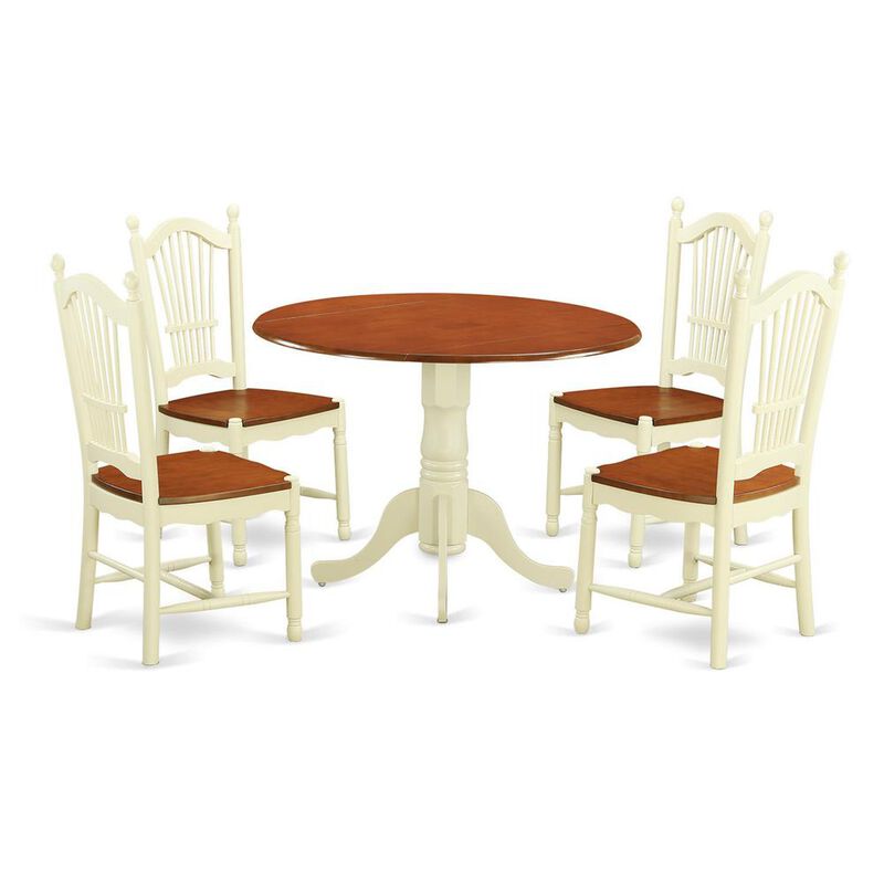 5 Pc Kitchen nook Dining set - Kitchen dinette Table and 4 Kitchen Chairs