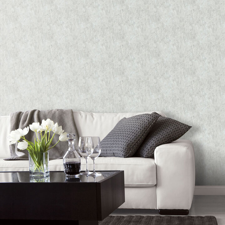 Nostalgie Distressed Wall Silver Grey Wallpaper G56178
