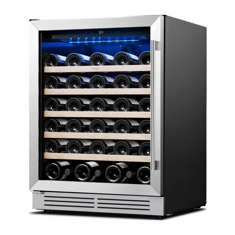 24" Wine Refrigerator Cooler, Holds 52 Bottles, Built-in or Freestanding, Perfect for Home, Kitchen or Bar image number 2