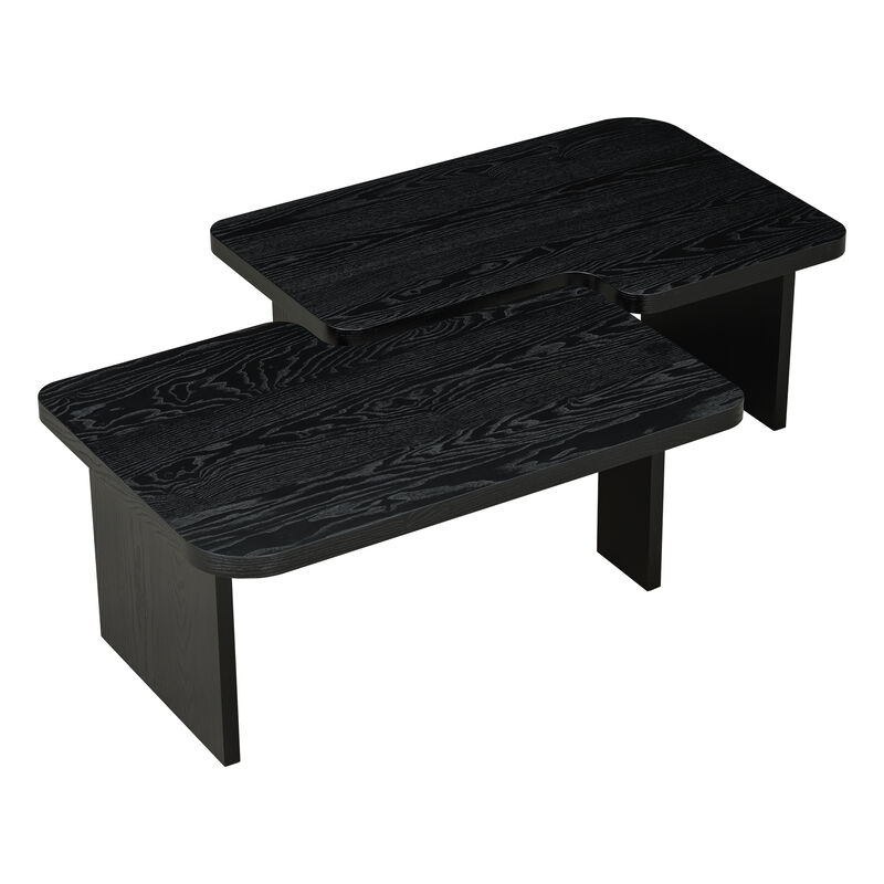 Merax Rectangle Coffee Table with Splicing Design