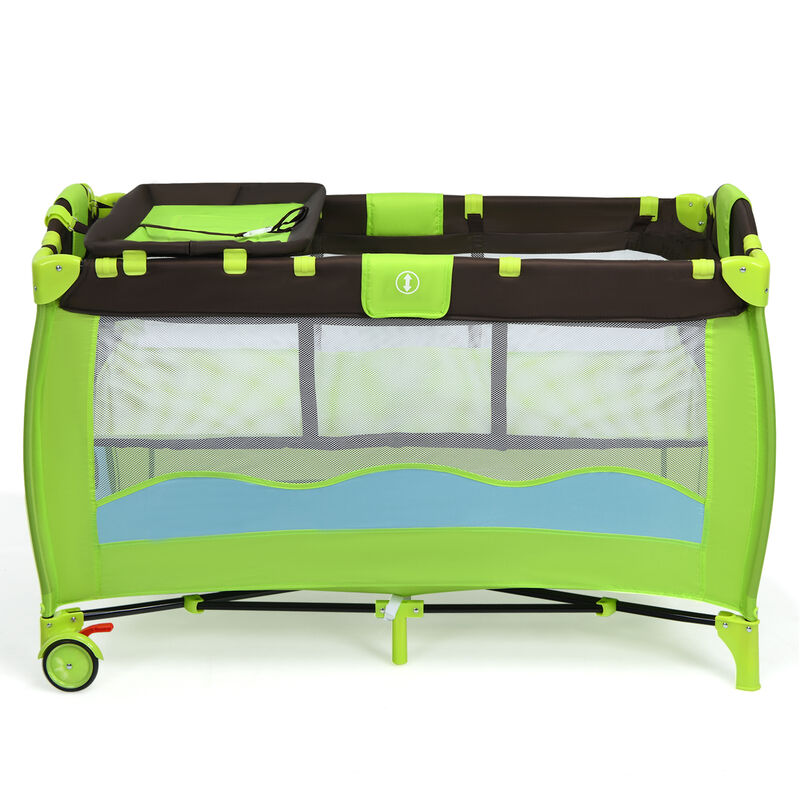 Baby Crib Playpen Playard Pack Travel Infant Bassinet Bed Foldable