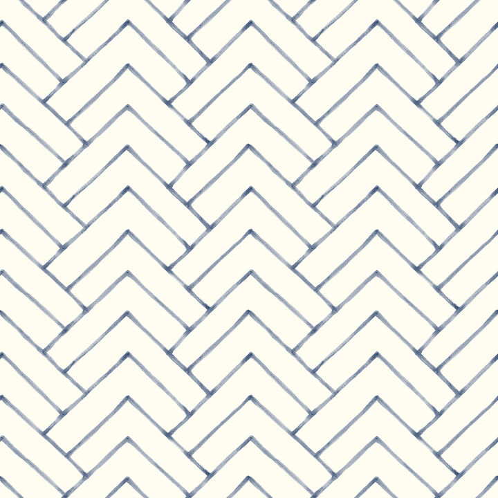 Oswin Navy Tiered Herringbone Wallpaper (Set of 2)