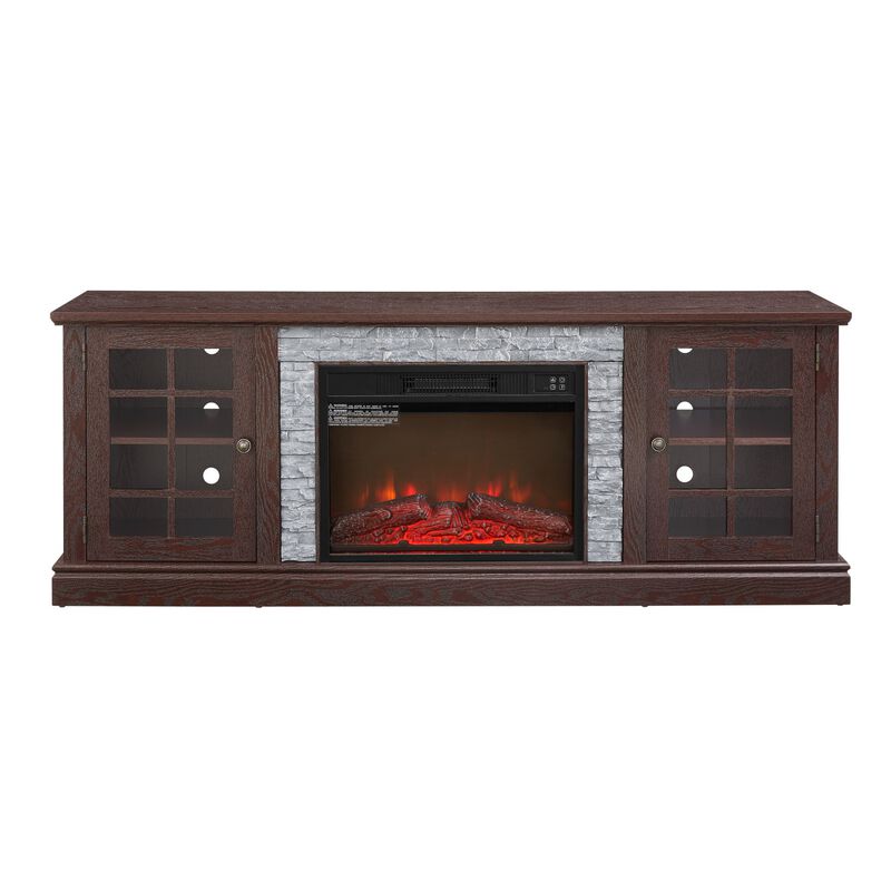 Modern TV Stand with 23" Electric Fireplace image number 0