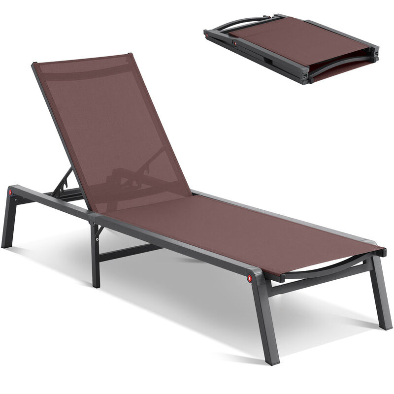 5-Position Chaise Lounge Chair &ndash; Adjustable Outdoor Recliner for Patio, Garden, Pool, or Deck