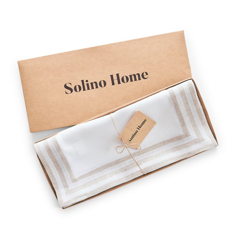 Solino Home 100% Pure Linen Table Runner - Mila