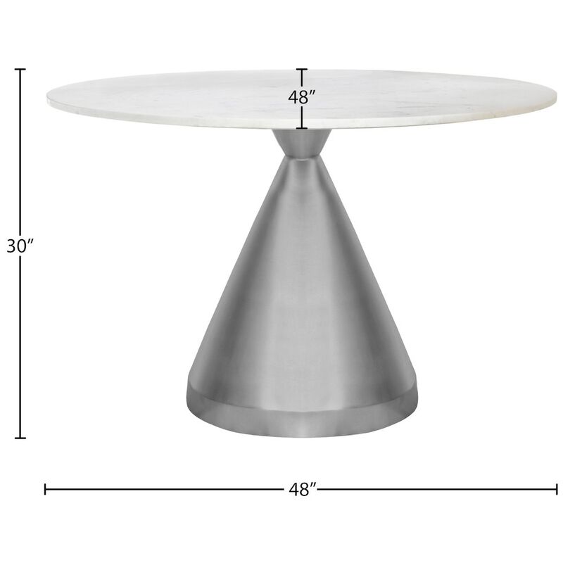 Meridian Furniture Emery White Marble Dining Table
