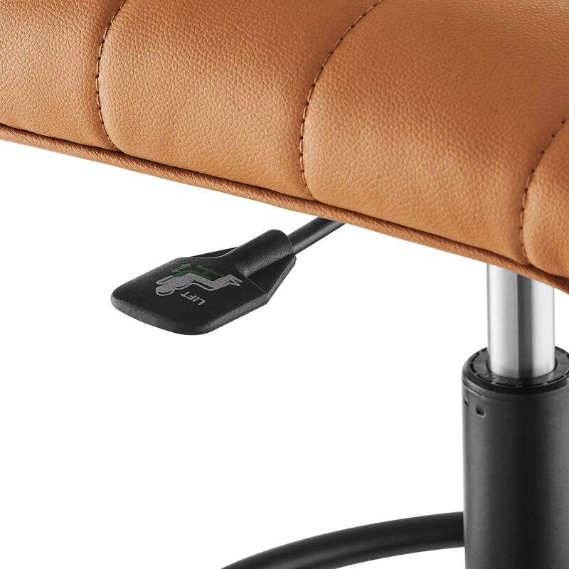 Modway Furniture - Ripple Armless Vegan Leather Drafting Chair image number 4