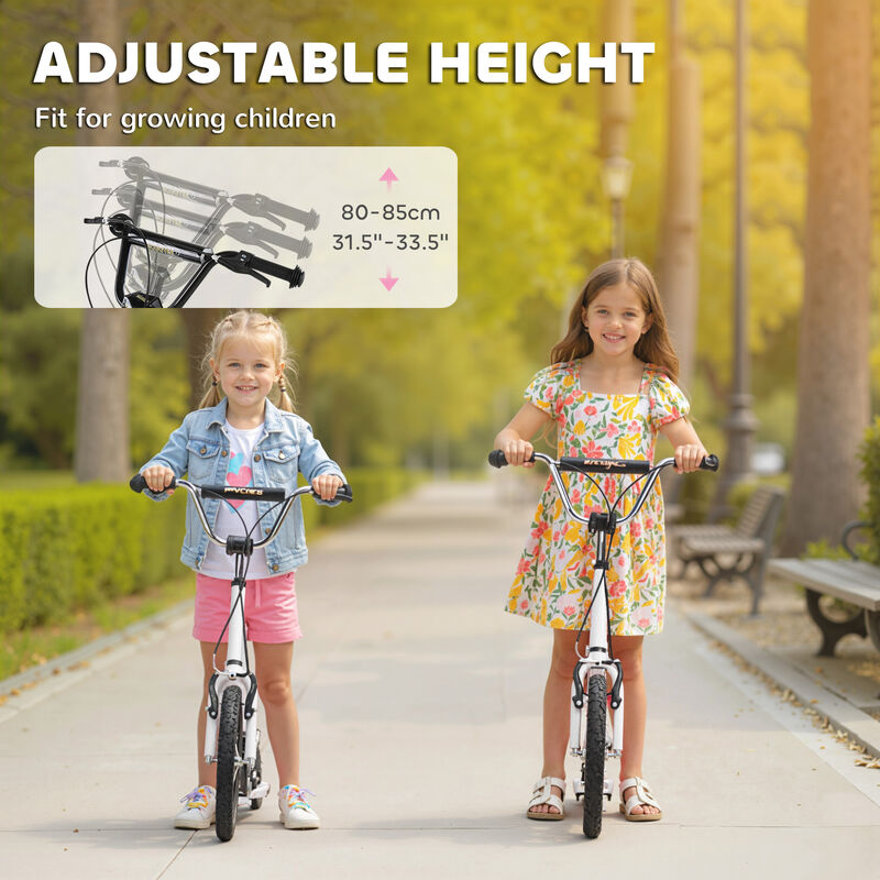 BreeBe Youth Scooter Front and Rear Caliper Dual Brakes 12-Inch Inflatable Front Wheel Ride On Toy image number 3