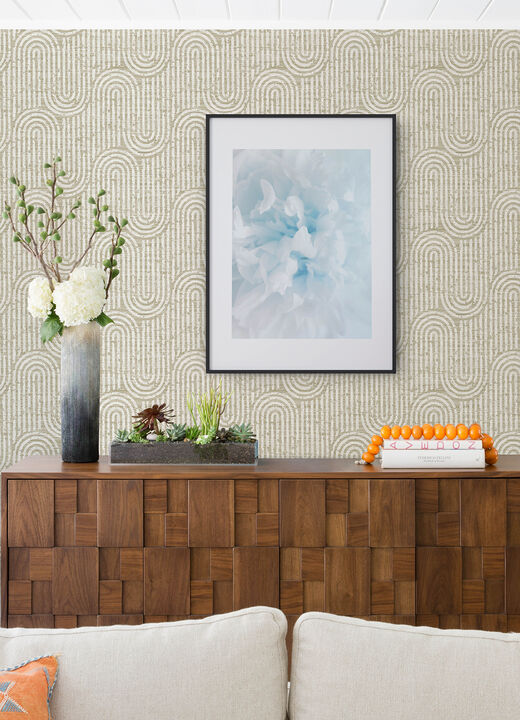 Trippet Light Brown Zen Waves Wallpaper