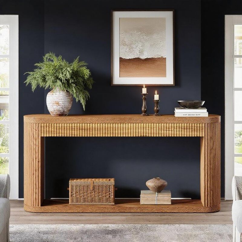Wooden Console Table for Hallway, Foyer, or Behind Sofa
