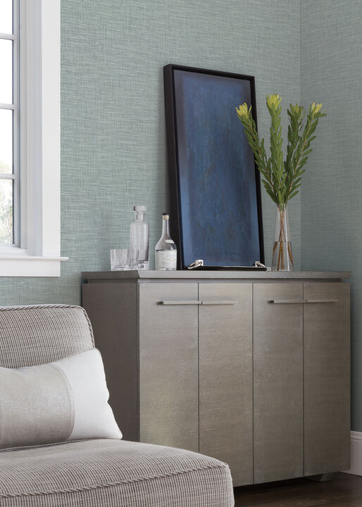 In The Loop Sage Faux Grasscloth Wallpaper (Set of 2)