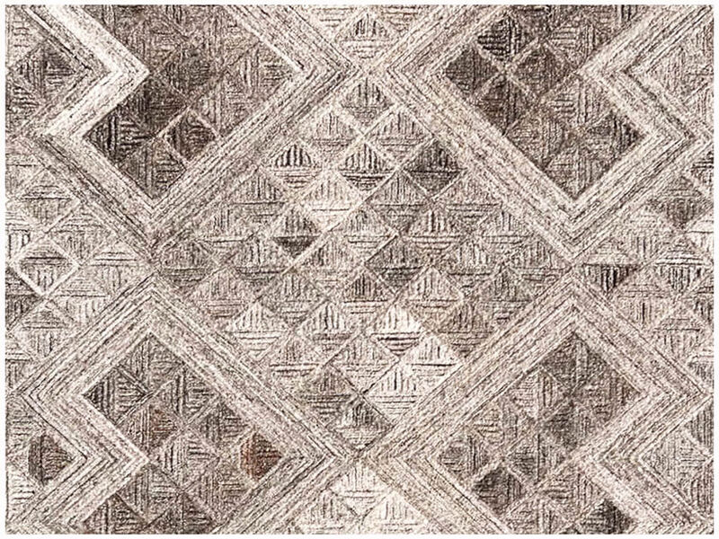 HomeRoots Abstract Geometric Hand Tufted Non Skid Area Rug image number 2