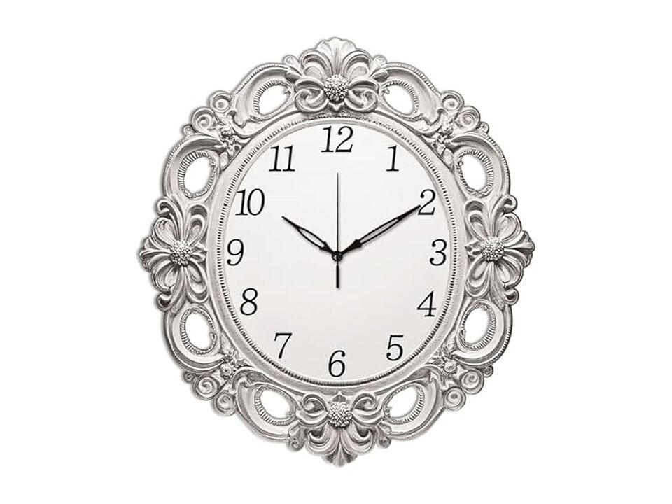 Retro Irregular Shape Flat Printed Wall Clock 5 Inch Silent Non Ticking