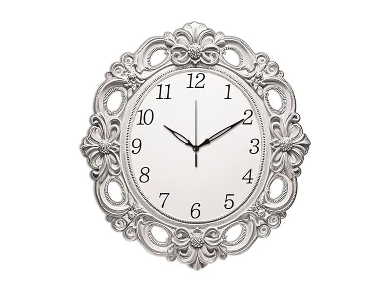 Retro Irregular Shape Flat Printed Wall Clock 5 Inch Silent Non Ticking image number 0