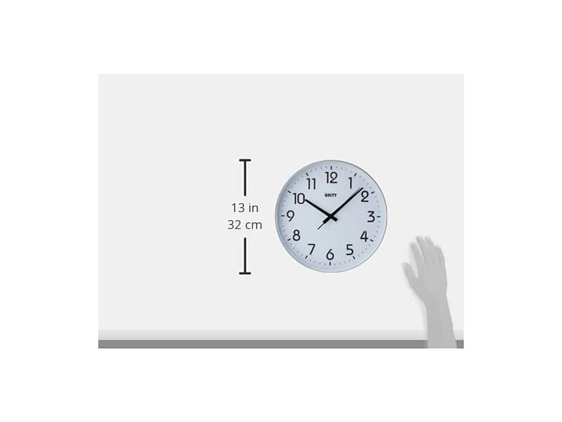 Unity Fradley Sweep Silver Wall Clock 30 Cm Silent Modern Home Decor image number 3