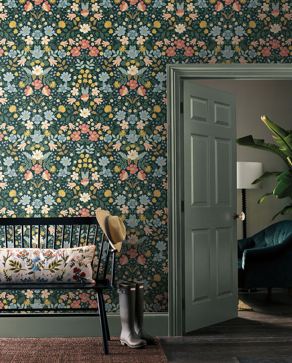 Bramble Garden Emerald Peel & Stick Wallpaper