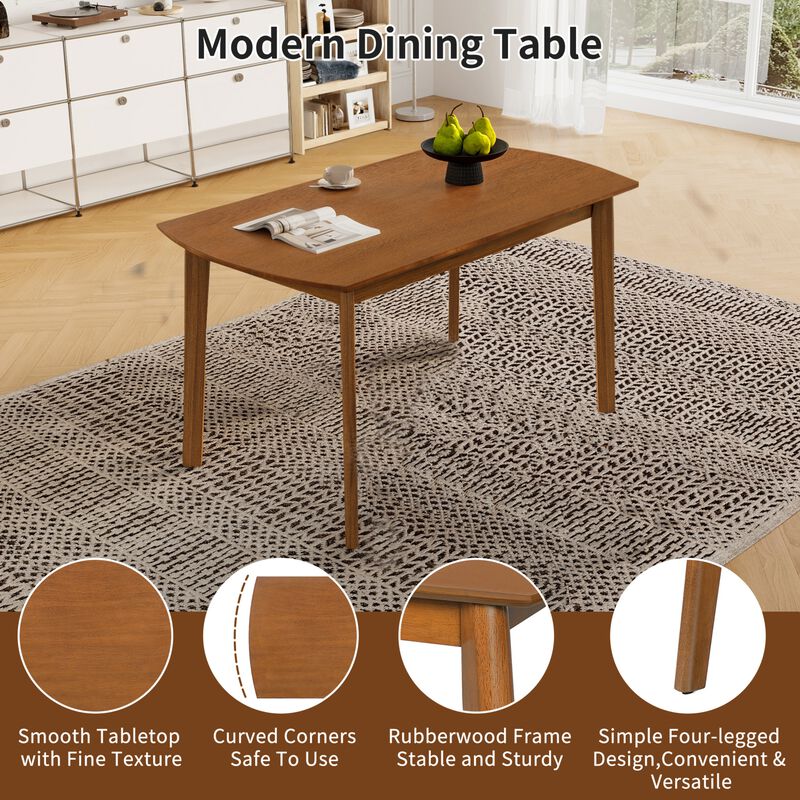 Zekast Scandinavian 4‑Piece Dining Table Set image number 3