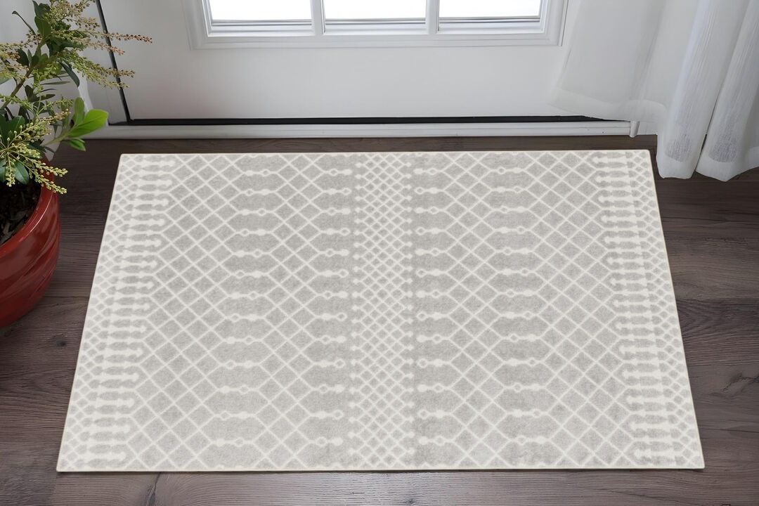 HomeRoots Moroccan Washable Area Rug