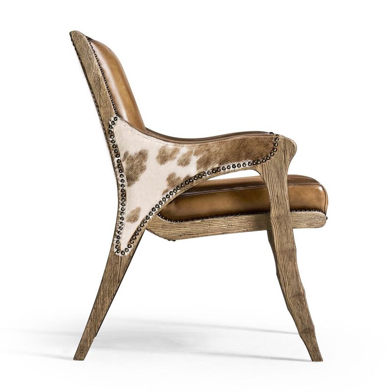 Echo Canyon Leather & Hide Arm Chair image number 4