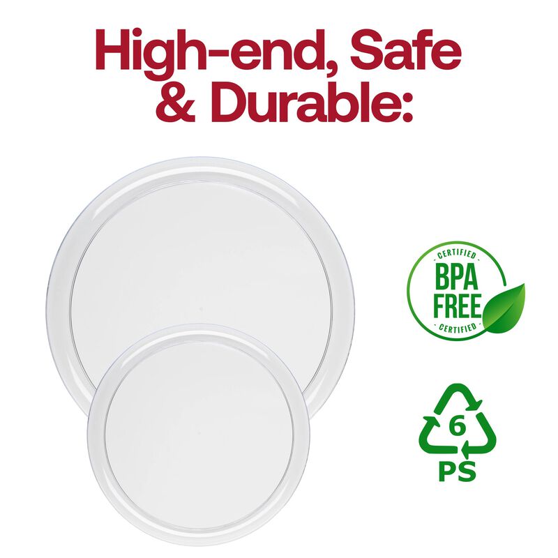 6.25" Flat Round Plastic Pastry Plates (240 Plates) image number 4