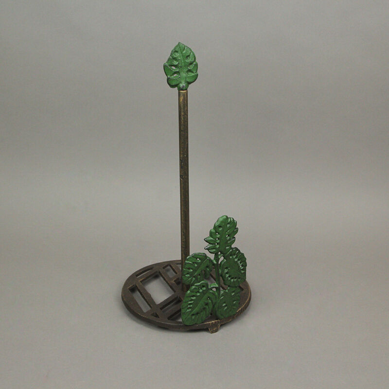 Cast Iron Monstera Leaf Paper Towel Holder Countertop Beach Themed Kitchen Decor image number 3