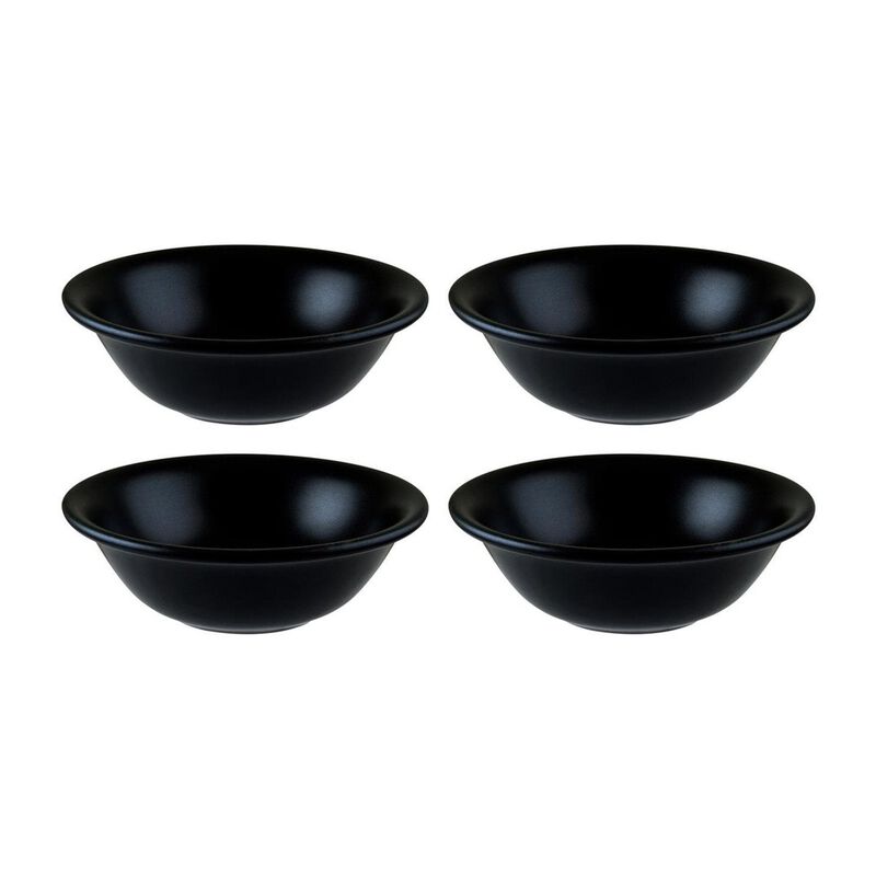 Notte dia.6.25" h:2" 13 oz. Round Black Vitrified Bowl (Set of 4) image number 0