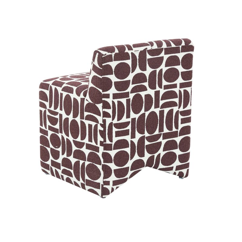 Casafoyer Pippa Merlot Geometric Weave Stool image number 4
