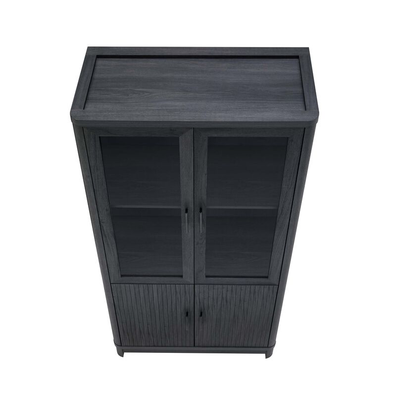 Jodie Dark Gray Bookcase (Set of 2)