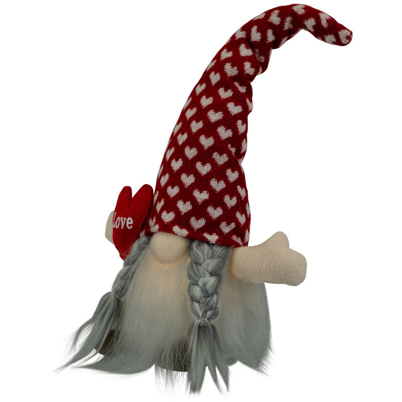 LED Lighted Girl Valentine's Day Gnome with Love Heart - 13" image number 3