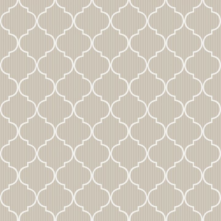 Cottage Chic Cancello Green Beige Wallpaper 84018
