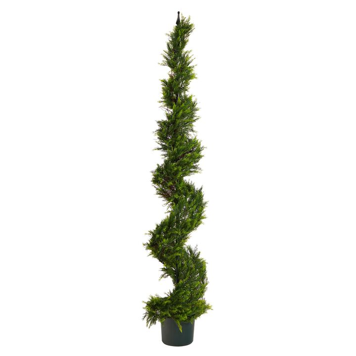Nearly Natural 6-ft Cypress Spiral Topiary Artificial Tree