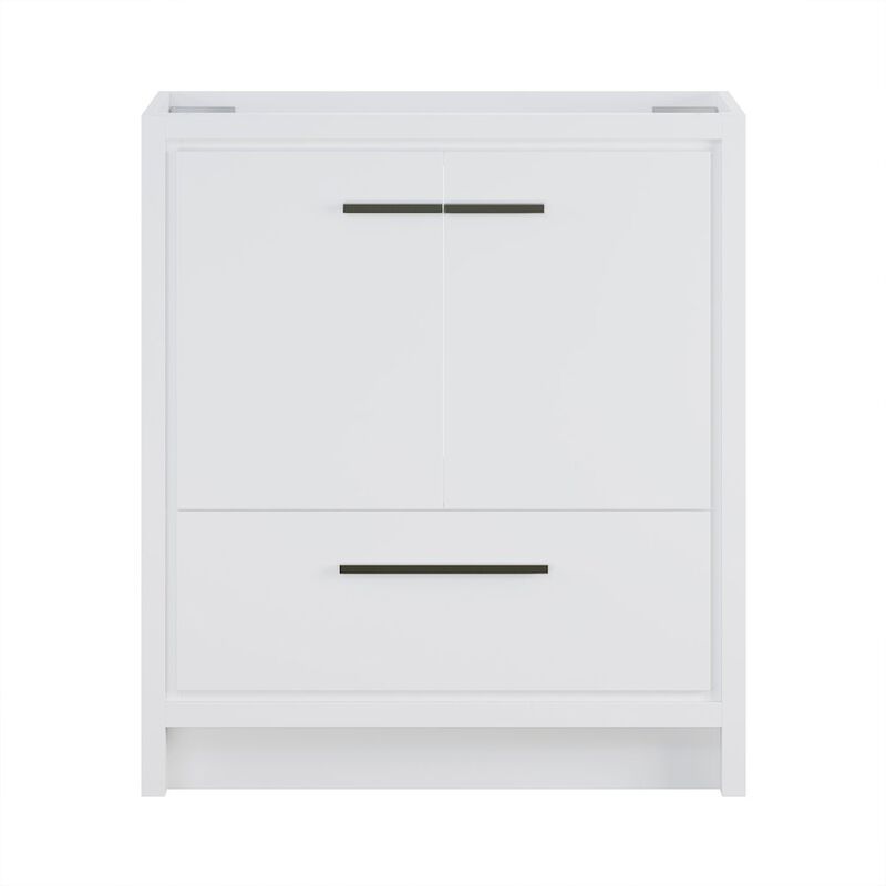 Virage 30" Freestanding Bathroom Vanity in White without Sink Top image number 0