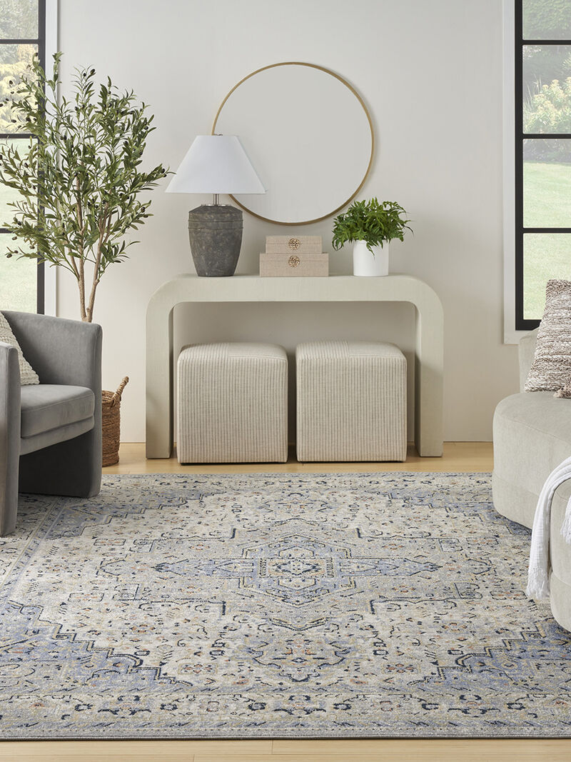 Nourison Essentials Persian NRE07 Blue 6' x 9' Rug