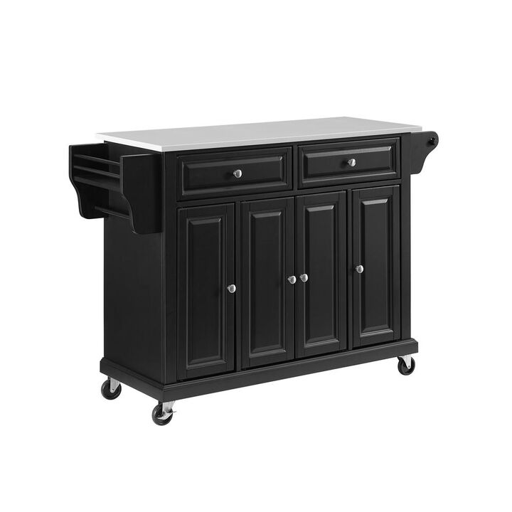 Crosley Furniture Full Size Stone Top Kitchen Cart
