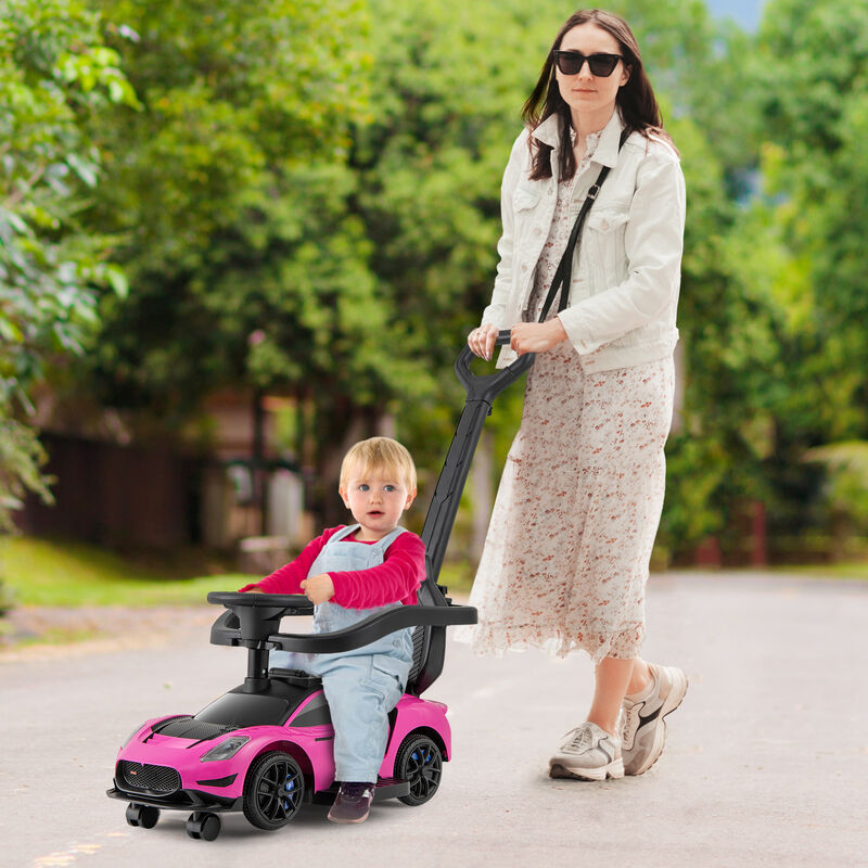 Kids 3 in 1 Ride On Push Car with Music and Sliding Function image number 1